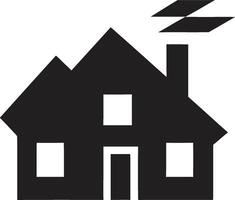 modernistisch Wohnung Emblem Logo Vektor Design Bungalow schick Unterschrift modern Haus Symbol