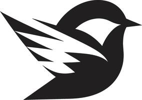 Ständchen Spatz Logo Symbol Spannweite Wunder Spatz Symbol vektor