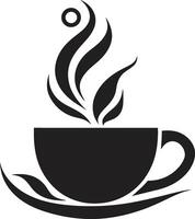 Javagraffix dynamisch Vektor Kaffee Tasse Emblem Aromaaura Präzision Vektor Kaffee Tasse Symbol