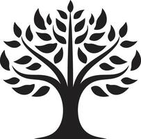 Laube Emblem Baum Symbol Symbol wohlwollend Äste Baum Logo Design vektor