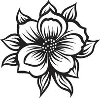 künstlerisch Blume Eindruck Vektor monoton botanisch stilvoll Emblem ikonisch Kunst