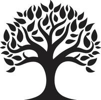 Leise Wächter Baum ikonisch Bild verwurzelt Erbe Baum Vektor Symbol