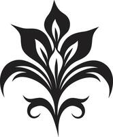 minimalistisch blühen Vektor ikonisch Design elegant blühen schick einfarbig Emblem
