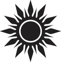 levande livlighet Sol ikon sol- signet Sol emblem design vektor