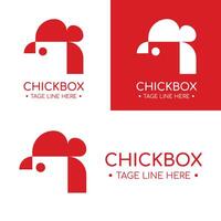 Hähnchen Box Logo zum Ihre Geschäft vektor