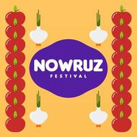 glücklich nowruz Festival Netz Banner Hintergrund Illustration vektor