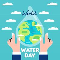 värld vatten dag bakgrund illustration vektor
