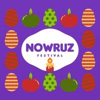 glücklich nowruz Festival Netz Banner Hintergrund Illustration vektor