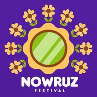 glücklich nowruz Festival Netz Banner Hintergrund Illustration vektor