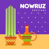 glücklich nowruz Festival Netz Banner Hintergrund Illustration vektor