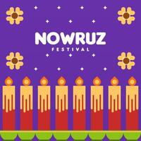 glücklich nowruz Festival Netz Banner Hintergrund Illustration vektor