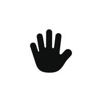 Hand Symbol isoliert auf Weiß Hintergrund. Palme Hand Symbol vektor