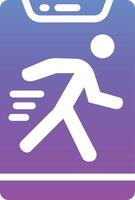 Jogging-Vektor-Symbol vektor