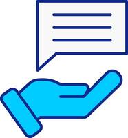 Feedback Blau gefüllt Symbol vektor