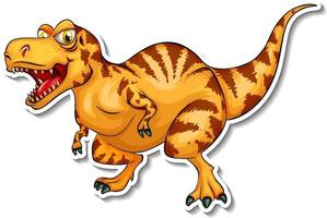 Tyrannosaurus Dinosaurier Cartoon Charakter Sticker vektor