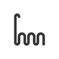 första mh brev logotyp vektor mall design. kreativ abstrakt brev hm logotyp design. länkad brev hm logotyp design.