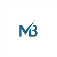 Initiale Brief mb Logo oder bm Logo Vektor Design Vorlage