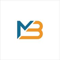 Initiale Brief mb Logo oder bm Logo Vektor Design Vorlage