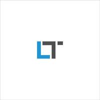 Initiale Brief lt Logo oder tl Logo Vektor Design Vorlage