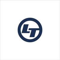 Initiale Brief lt Logo oder tl Logo Vektor Design Vorlage