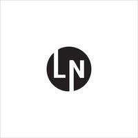 första brev ln logotyp eller nl logotyp vektor design mall