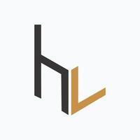 Initiale Brief lh Logo oder hl Logo Vektor Design Vorlage