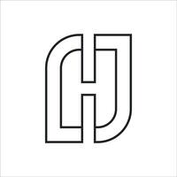 första brev lh logotyp eller hl logotyp vektor design mall