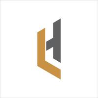 Initiale Brief lh Logo oder hl Logo Vektor Design Vorlage