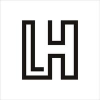 Initiale Brief lh Logo oder hl Logo Vektor Design Vorlage