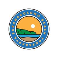 Logo Abzeichen Vorlage zum Tourismus Urlaub Strand Vektor Symbol Symbol Illustration