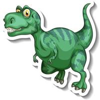 Tyrannosaurus Dinosaurier Cartoon Charakter Sticker vektor