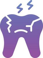 tand förfallen vektor ikon