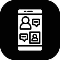 Smartphone-Meeting-Vektorsymbol vektor