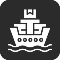 weltweites Schiffsboot-Vektorsymbol vektor