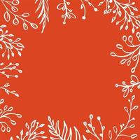 Vektorillustration Herbsthintergrund, Baumblätter, orange Hintergrund, Entwurf für Herbstsaisonfahne, Plakat oder Erntedankfestgrußkarte, Festivaleinladungskunststil