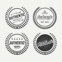 authentisches Logo-Abzeichen-Set-Bundle. Retro-Insignien Vintage oder Logos eingestellt. Vektordesignelemente, Geschäftszeichen, Logos, Identitäten, Etiketten, Abzeichen und Objekte. vektor