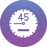 45-Minuten-Vektorsymbol vektor