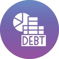 Schuldenvektorsymbol vektor