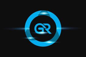 GR Blau Logo Design. Vektor Logo Design zum Geschäft.