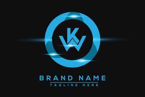 kw Blau Logo Design. Vektor Logo Design zum Geschäft.