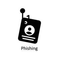 Phishing Vektor solide Symbol Stil Illustration. eps 10 Datei