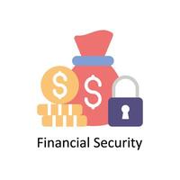finansiell säkerhet vektor platt ikon stil illustration. eps 10 fil