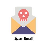Spam Email Vektor eben Symbol Stil Illustration. eps 10 Datei