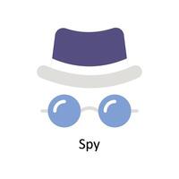spionera vektor platt ikon stil illustration. eps 10 fil