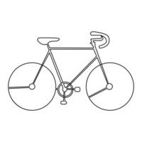 kontinuierlich Single Linie Zeichnung von Fahrrad und Fahrrad Tag Konzept einer Linie Vektor Kunst Illustration