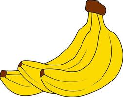 tropisk uppsättning gul frukt banan. naturlig produkt. friska äter och diet. design av hälsning kort, affischer, plåster, grafik på kläder, emblem. vektor