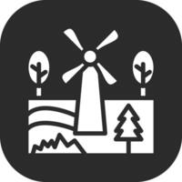 Windmühle Landschaft Vektor Symbol