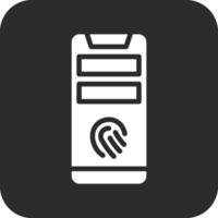 mobil fingeravtryck vektor ikon