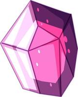 rosa Kristall mit Funkeln isoliert