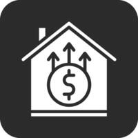 hus pris öka vektor ikon